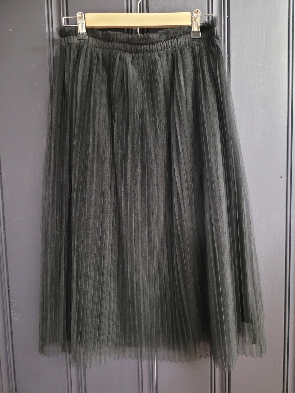 Black Tulle Midi Skirt - Women